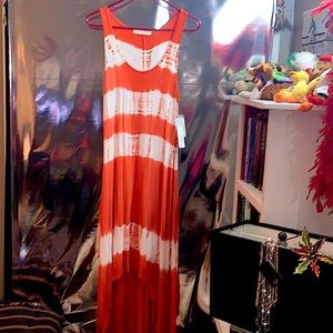 EverLeigh orange and white tie dye size small-medium summer tank dress